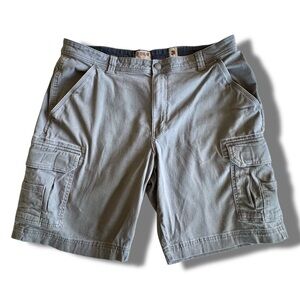 Redhead Men’s 98% Cotton Stretch Cargo Shorts Durable Gray Size 38 10” Inseam